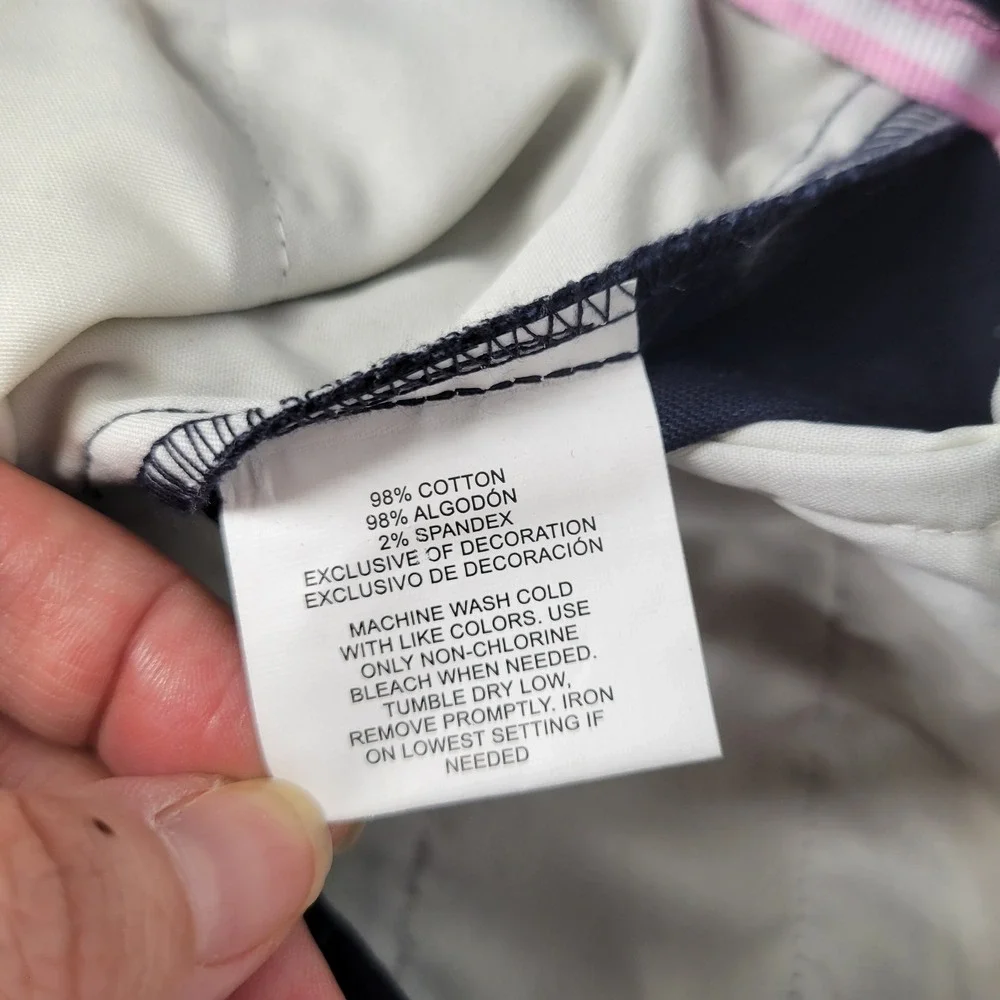 IZOD Approved Schoolwear Navy Blue Adjustable Waist School Pants Size 14 - Picture 6 of 6